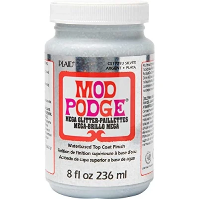 Image of Mod Podge PECS17293 Mega Glitter, Silver, 8 oz.