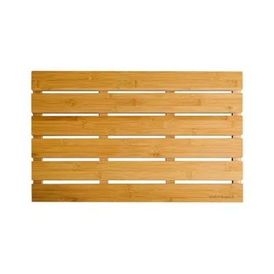 Image of MantraRaj Bamboo Bathroom Duckboard Board Bath Shower for Showers Bathtubs Floors Anti Slip Skid Stylish Spa Mat Luxury Indoor or Outdoor Use