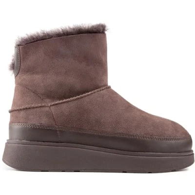 Image of Fitflop Women&#039;s Gen FF Ultra Shearling Mini Boot Ankle, Chocolate Brown, 5 UK