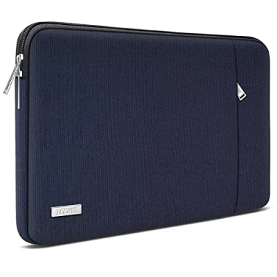 Image of TECOOL 15.6 Inch Laptop Sleeve Protective Case for 15 15.6&quot; HP Lenovo ThinkPad IdeaPad Dell Acer Asus Notebook Chromebook,Water resistant Bag with Pockets,Dark Blue