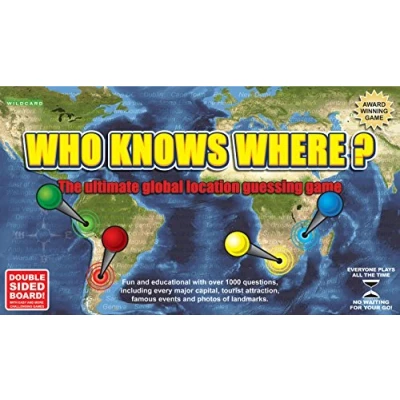 Image of Wild Card Games Who Knows Where? The Global Location Guessing Family Board Game