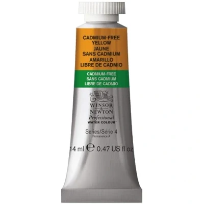 Image of Winsor and Newton 0105890 Proffesional Water Color, 14ml Volume, Cadmium Free Yellow, Pack of 3