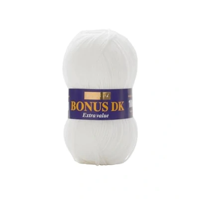 Image of Hayfield Bonus DK Double Knitting, White (961), 100g by Sirdar