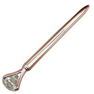 Image of Crystal Ball Pens Ballpen Fashion Girl Large Diamond Ballpoint For School Stationery Office Supplies