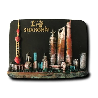 Image of 3D Shanghai Tourist Souvenirs Refrigerator Magnet,Resin Fridge Magnet Sticker Home and Kitchen Decoration from China