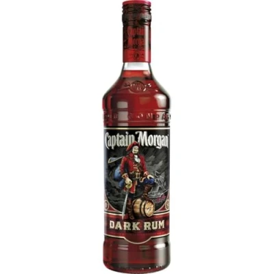 Image of Captain Morgan Dark Rum 40% vol 1L Aged Rich Caramel &amp; Vanilla Notes Complex Flavour for Drinks or a Cocktail Caribbean Blended from 5 Rums