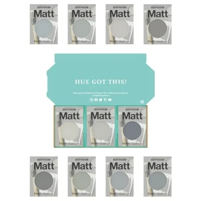 Image of Rust Oleum Wall Paint in Matt Finish Dusky Greys Tester Box