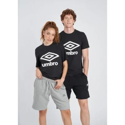 Image of Umbro Men Fw Large Logo Cotton Tee T Shirt Black, XX