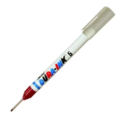 Image of Markal Dura Ink 5 Extended Micro Tip Permanent Marker (Single Pen, Red)