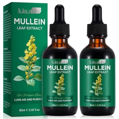 Image of Mullein Drops Leaf Extract for Lungs Balance Liquid Vegan Premium Fast Absorption