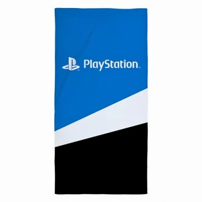 Image of Character World Official PlayStation Towel Gaming Super Soft Feel, Banner Design Perfect The Home, Bath, Beach &amp; Swimming Pool One Size 70cm x 140cm