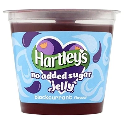 Image of Hartley&#039;s No Added Sugar Blackcurrant Jelly Pot 115g Pack of 6
