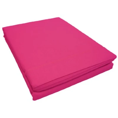 Image of Douceur d&#039;Interieur Flat Sheet 180/290 UNI Bois DE Rose +Bourdon Stitch 57 Yarns