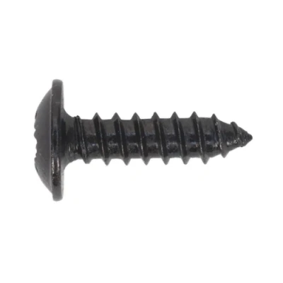 Image of Sealey Self Tapping Screw 3.5 x 13mm Flanged Head Black Pozi Pack of 100