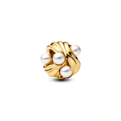 Image of Pandora Gold Abstract Waves Charm