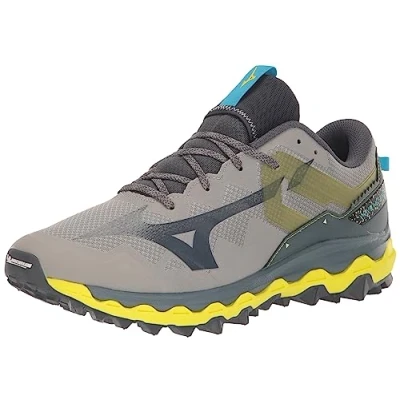 Image of Mizuno Men&#039;s Wave Mujin 9 Running Shoe, Ghost Grey Ombre Blue, 11