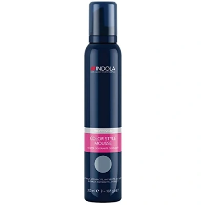 Image of INDOLA COLOR STYLE MOUSSE PROFESSIONAL SALON PERMANENT HAIR DYE 200ml ANTHRACITE