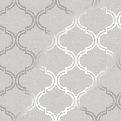 Image of Holden Decor, Glistening Geo Grey Silver Wallpaper, 12750