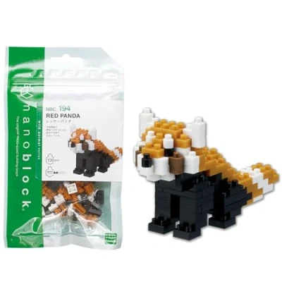 Image of Nanoblock NAN NBC194 Roux Red Panda Toy, Multicolor, Bandai