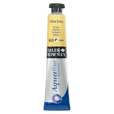 Image of Daler Rowney Aquafine Watercolour Paint, Aluminium Tube, 0.27oz 8 ml, Yellow Ochre