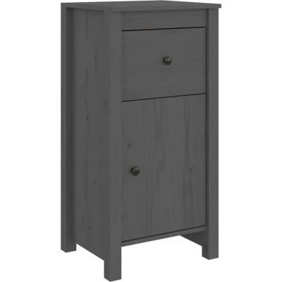 Image of vidaXL Sideboard Grey 40x35x80 cm Solid Wood Pine
