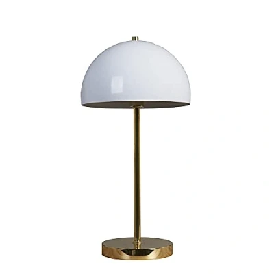 Image of MiniSun MinSun Contemporary Gold &amp; White Dome Table Lamp