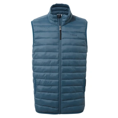 Image of TOG24 Gibson Lightweight Padded Gilet for Men, Ultra Warm, Supersoft, with Eco Friendly Filling, Wind Resistant, Two Lower Pockets