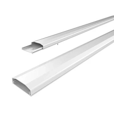 Image of conecto Aluminium Cable Duct for Gluing or Screwing Including 3M Adhesive Tape, 50 cm, Black