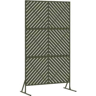 Image of vidaXL Privacy Screen in Olive Green, 100x50x180 cm, Made of Steel
