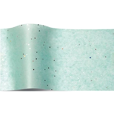 Image of SatinWrap Luxury Tissue Wrapping Paper Aquamarine Gemstone Sparkle 5 sheets