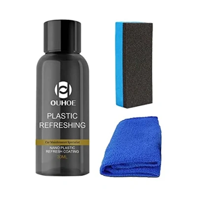 Image of Ehoter Trim restorer Back To Black Interior Plastic Car rubber Sponge Parts Refurbish Agent, Agent Exterior Restorer, Blue