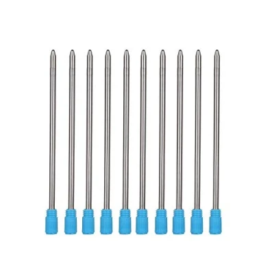 Image of 10 x Black or Blue Ink Pen Refills for Ballpoint Pens, Compatible with Parker, Cross and Swarovski Medium Size Nib (Blue, Compatible)