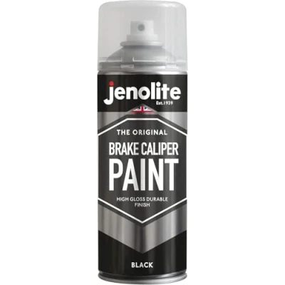 Image of JENOLITE Brake Caliper Spray Paint BLACK GLOSS and Restoration Durable Finish, Heat Petrol Resistant 400ml RAL 9005