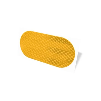 Image of georadian.com Reflects Pack of 4 Self Adhesive Reflectors Sticker, Safety in the Dark, Reflector Stickers, Reflective Stickers (Yellow)