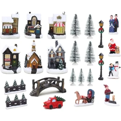 Image of Christmas Concepts® 25 Piece LED Battery Operated Traditional Village Scene