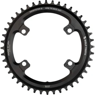 Image of Wolf Tooth 110 BCD 4 Bolt Chainring for Shimano GRX 44T Lightweight Alloy Dropstop Technology