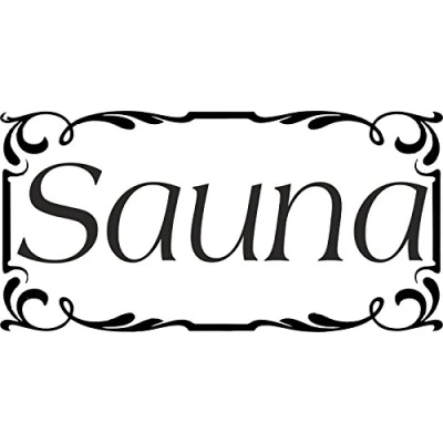 Image of WaterShed Designs Sauna Door Sign Self Adhesive Vinyl Sticker, Decal Bath Room bathroom, WC