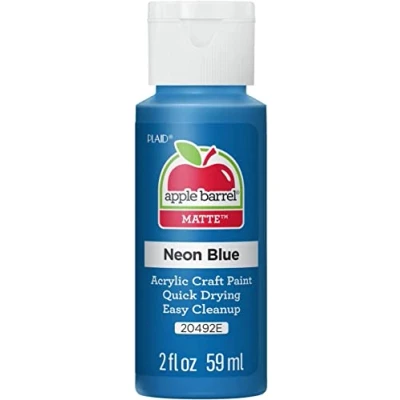 Image of Plaid Enterprises Acrylic Paint, Neon Blue, 59ml