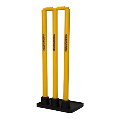 Image of KOOKABURRA 2013 Plastic Target Flexi Cricket Stumps, 28 Inch,Yellow