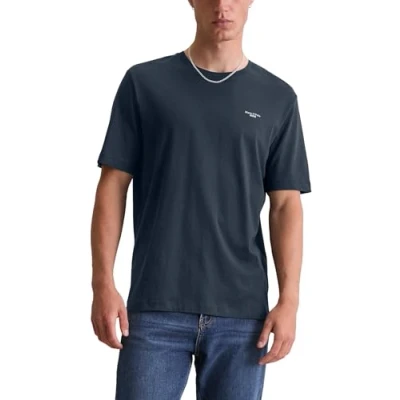 Image of Marc O&#039;Polo Denim Short Sleeve LOGO ON Chest Basic Tshirt, Men&#039;s, Size: Large, Navy teal