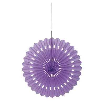 Image of Unique Party 63192 40cm Purple Tissue Paper Fan Decoration