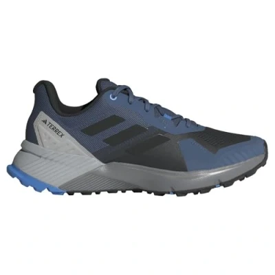 Image of adidas Men&#039;s Terrex Soulstride Trail Running Shoes, Wonder Steel/core Black/Pulse Blue, 5.5 UK