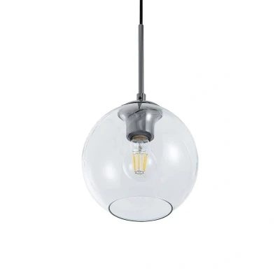 Image of Lindby Firano hanging light, 110 cm, 3 bulb, anthracite, glass