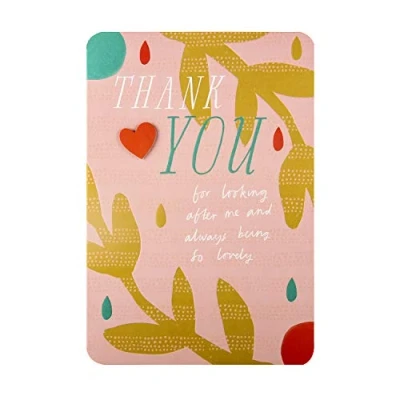 Image of Mother&#039;s Day Thank You Card from Hallmark Embossed Foliage Design