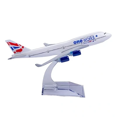 Image of Bswath Airplane Model 1:400 Scale British Airways B747 Plane Metal Die cast Airplanes for Gift and Collection