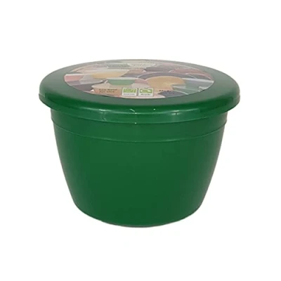 Image of Christmas pudding bowls with lids Green basin and lid steam safe in sizes 1/4, 1/2, 1, 2 or 3 Pint (1/4 x 6)