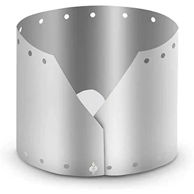 Image of Lixada Wind Shield Ultralight Ultra thin Titanium Windproof Plate Outdoor Camping Stove Windscreen 15 /19cm Optional