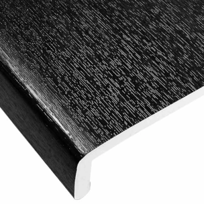 Image of 225mm Black Ash UPVC Window Board/Cill Cover 1m Long 9mm Thick Plastic Sill Capping