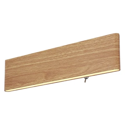 Image of Siegfried 30cm Integrated LED Wall Lamp Wood Look 3000K