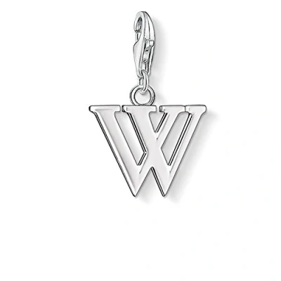 Image of Thomas Sabo Women Charm Pendant Letter A Z Club Silver 925 Sterling Silver, W